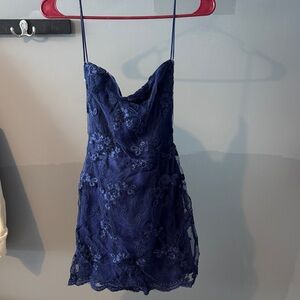 Lucy in the Sky Navy Lace Dress